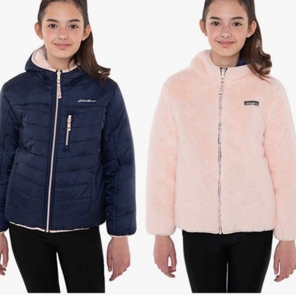 Eddie Bauer Deer Harbor Reversible Puffer Coat Jacket - Picture 1 of 3